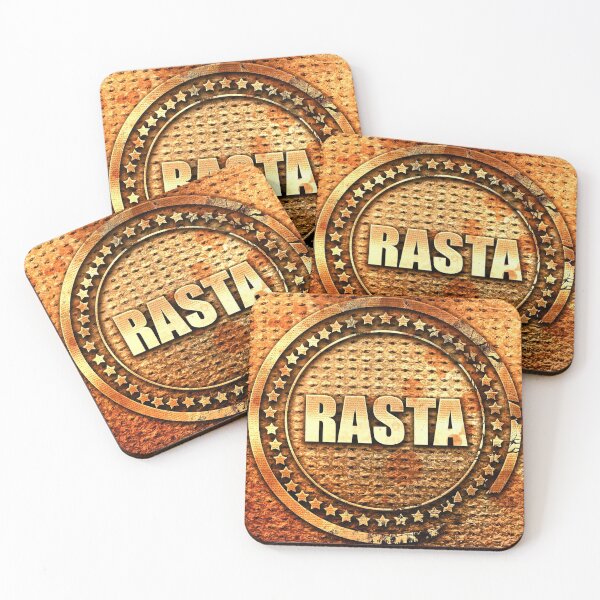 Item preview, Rasta Sign Stamped Metal Onto Brown Background Art designed and sold by OfferHeat.