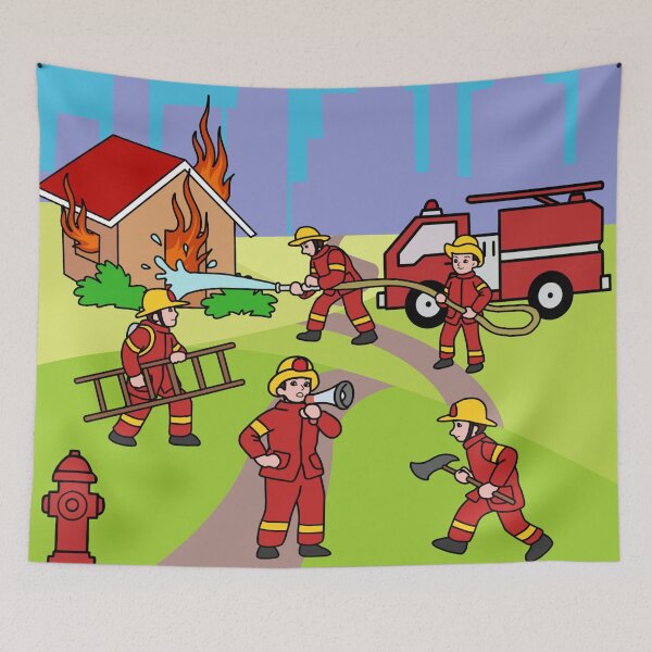 Item preview, Firefighter Gifts Kids Thin Red Line Fire Truck Fire Engine Firefighter designed and sold by DSWShirts.