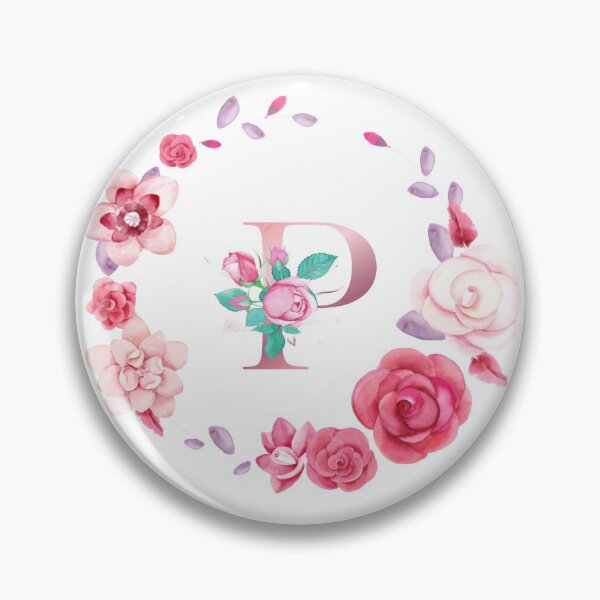 Artikelvorschau, Roségold-Salat p mit rosa Rosenblüten-Watercoler-Dekoration. entworfen und verkauft von bricoartv.