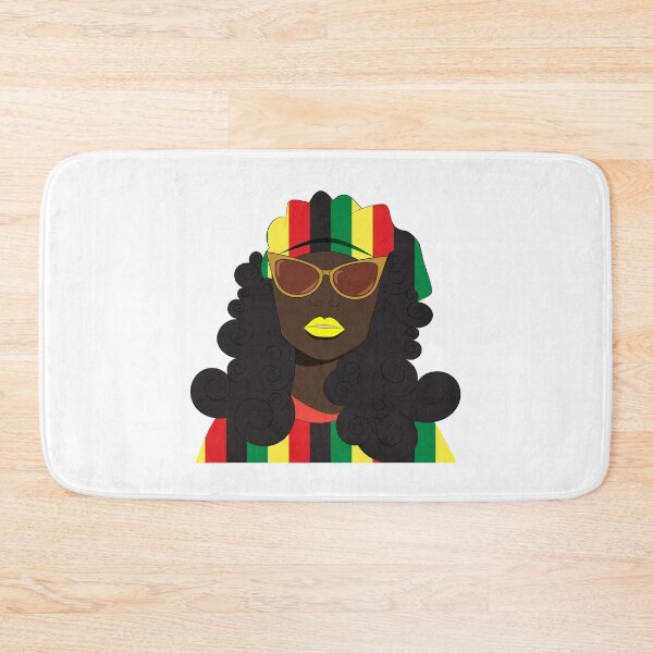 Item preview, Rasta Girl With Hip Sunglasses and Yellow Lipstick designed and sold by OfferHeat.