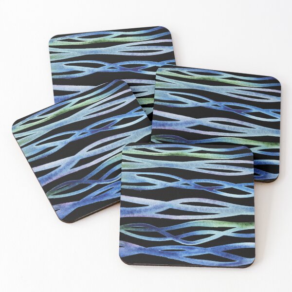 Item preview, Organic Abstract Lines Water Waves Of Ocean Watercolor  designed and sold by Irina Sztukowski.