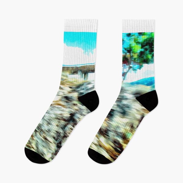 Item preview, Landscape with motorway viaduct from train window designed and sold by Giuseppe Cocco.