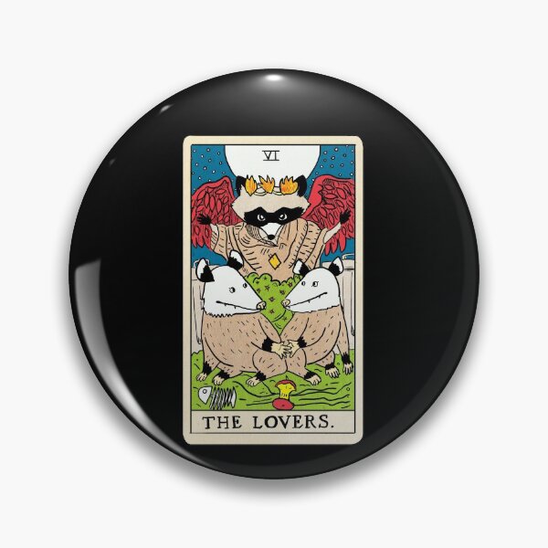 Aperçu de l'œuvre Carte de Tarot Opossum Les Amoureux créée et vendue par Lindsay Scanlan.
