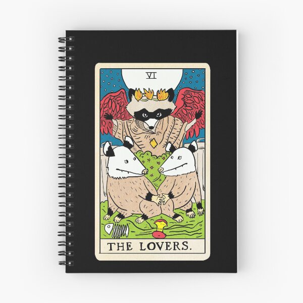 Aperçu de l'œuvre Carte de Tarot Opossum Les Amoureux créée et vendue par Lindsay Scanlan.