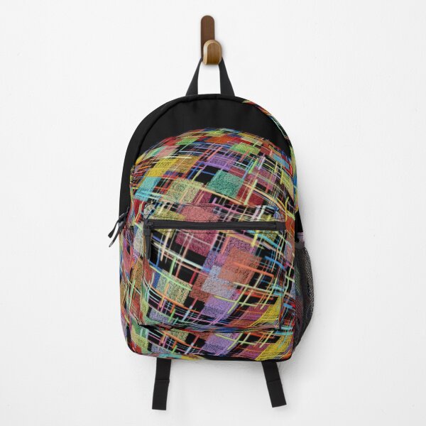 Item preview, Multicolored abstract globe silhouette on black background. designed and sold by IaroslavB.
