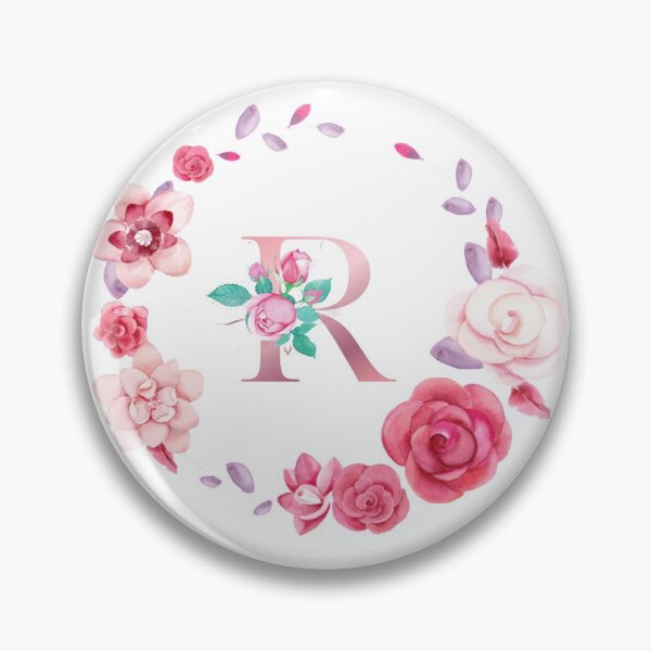 Artikelvorschau, Roségold Brief mit rosa Rosenblüte Watercoler Dekoration. entworfen und verkauft von bricoartv.