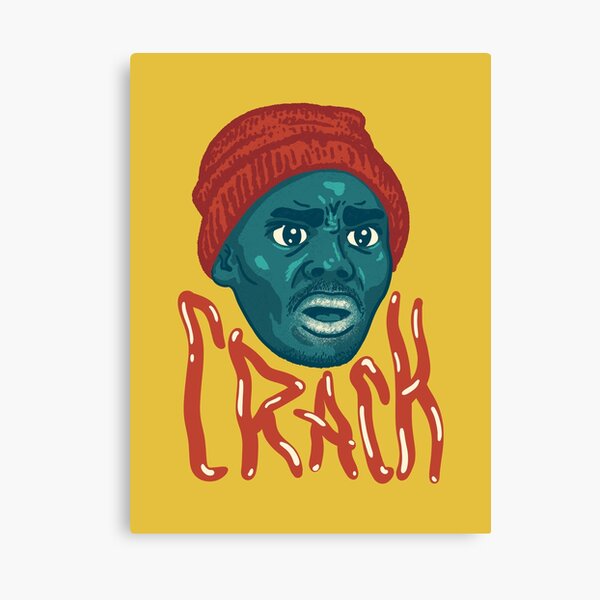 tyrone biggums crackhead dave chappelle show crack a head black guy meme original art canvas print by schwartzog redbubble