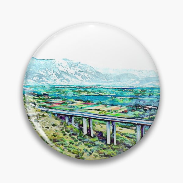 Item preview, Abruzzo landscape with motorway viaduct from train window designed and sold by Giuseppe Cocco.
