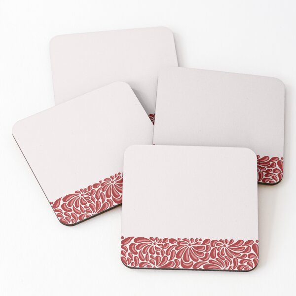 Item preview, A composition with a floral motif in different shades of red designed and sold by Irnika.