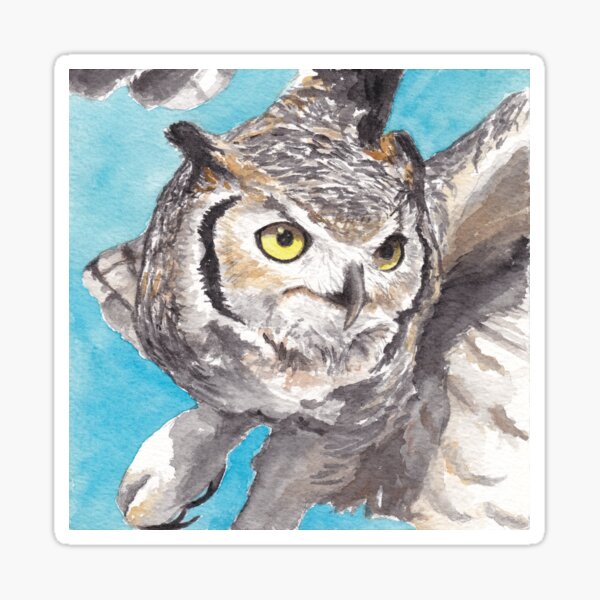Great Horned Owl, Sonoran Desert Sticker