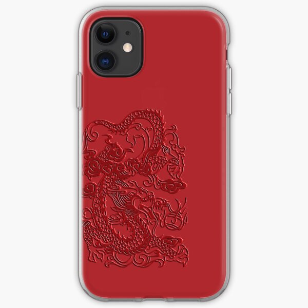Red Asian Japanese Dragon iPhone Case iPhone Soft Case