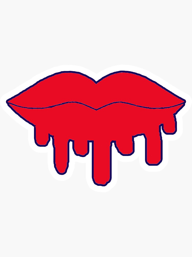"lip drip" Sticker for Sale by mayatluchak Redbubble