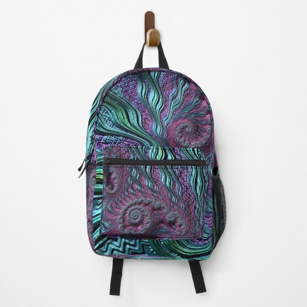 Item preview, Unravelling - Watery Teal Blue Green and Purple Fractal Waves designed and sold by Pam Blackstone.