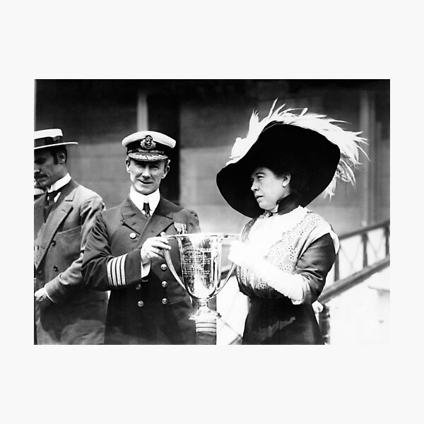 Unsinkable Molly Brown Presenting Award To RMS Carpathia Captain - 1912 Photographic Print