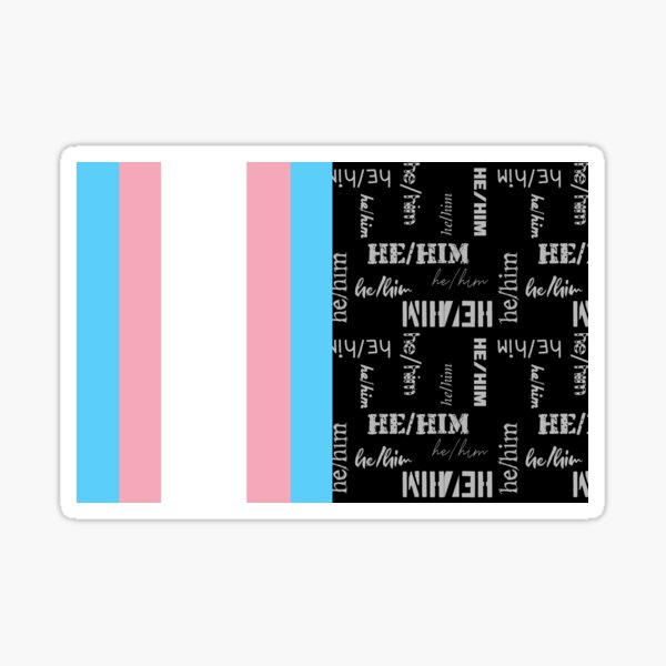 Item preview, Trans Flag, He/Him Pronouns - Identity Pride designed and sold by LochNestFarm.