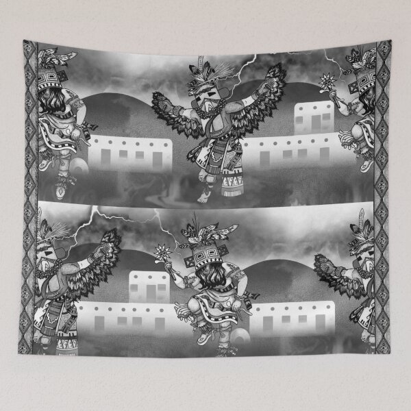 Item preview, Kachina Eagle Dancer Black and White designed and sold by Sharon Schwalbe.