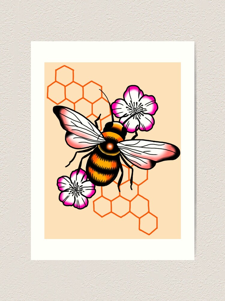 Individual Geometric Bee Packs, Bee Wall Art, Bee Home Decor