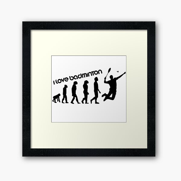 I love badminton Framed Art Print