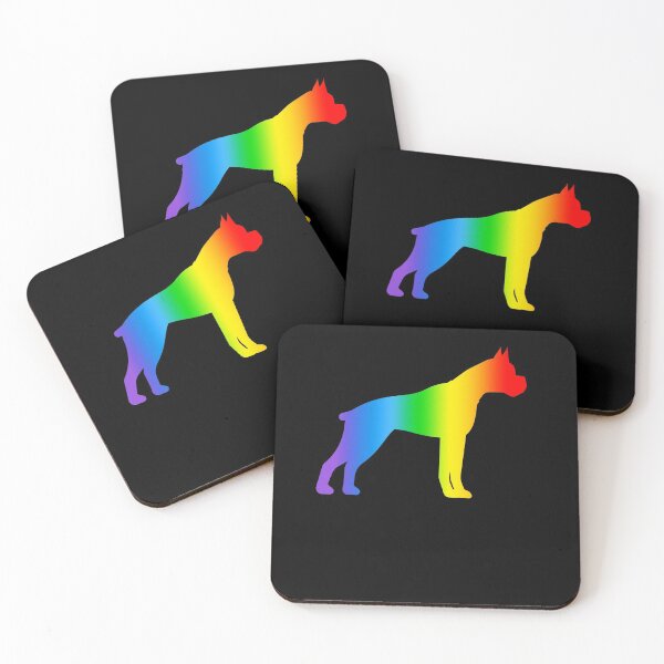 Item preview, boxer dog rainbow color funny gift designed and sold by alaechamlal.