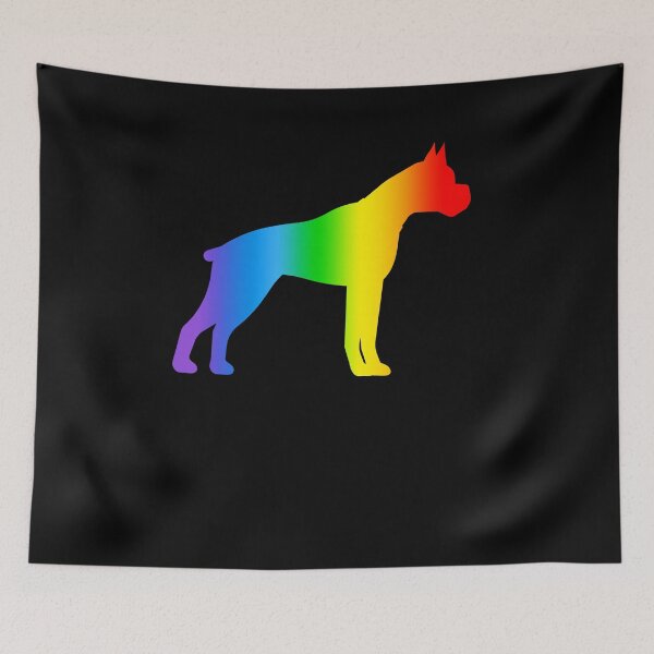 Item preview, boxer dog rainbow color funny gift designed and sold by alaechamlal.