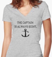 Captain Women's Fitted V-Neck T-Shirt
