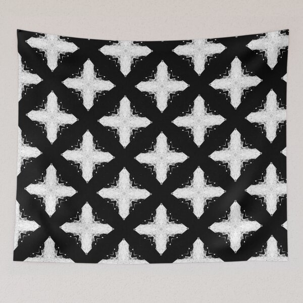 Item preview, MOD 50s and 60s Monochrome Minimalist Black And Cross Seamless Pattern Cross Design designed and sold by LJWDesigns.