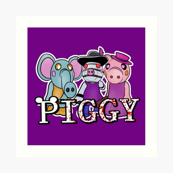 Piggy Circle Logo Art Print By Pickledjo Redbubble - spider piggy boss roblox