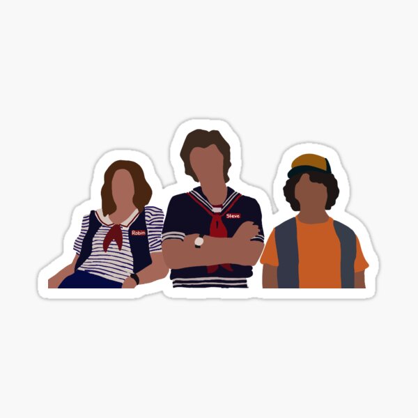 stranger things scoops ahoy cartoon sticker by kc0599 redbubble