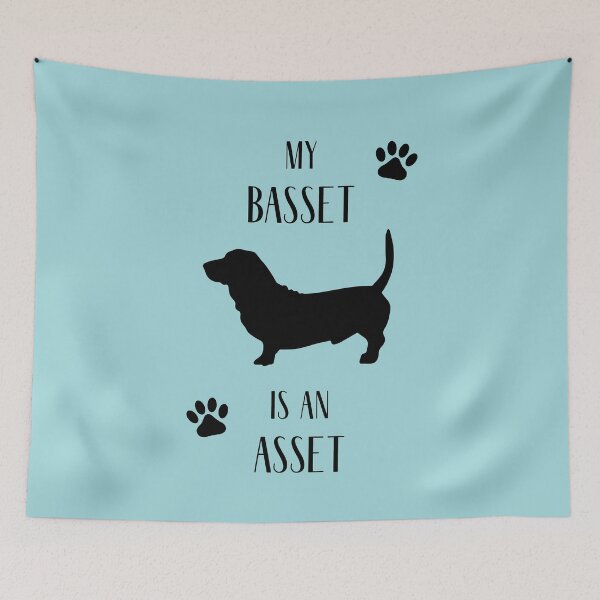Item preview, My Basset is an Asset | Basset Hound designed and sold by RocketPunchSC.