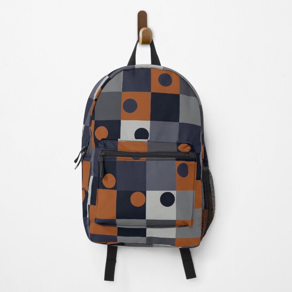 Item preview, Navy & rust squares & circles designed and sold by BlertaDK.