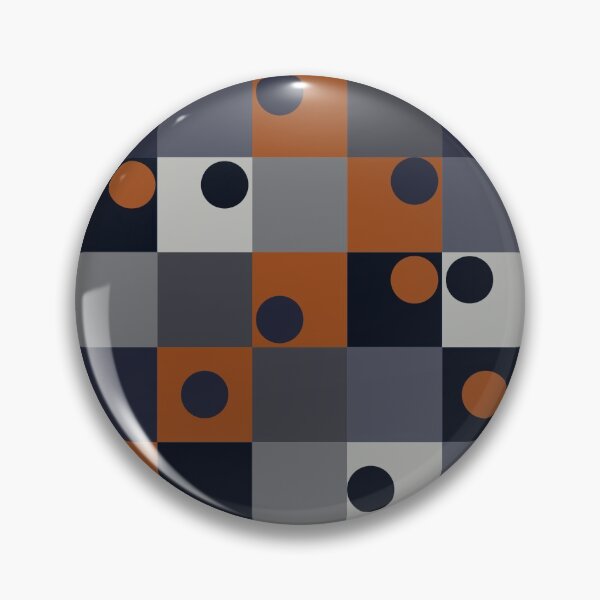 Item preview, Navy & rust squares & circles  designed and sold by BlertaDK.