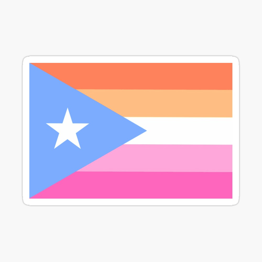 Puerto Rico Lesbian Flag Pastel Poster By Hazel Eyed Bi Redbubble