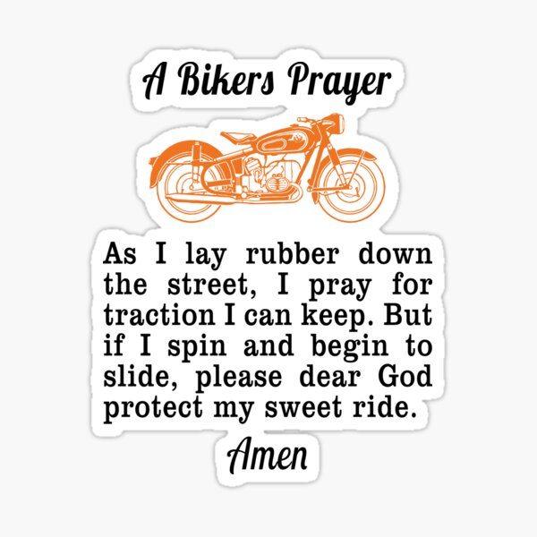 Item preview, Motorcycle Bikers Prayer Design designed and sold by MerchLovers.