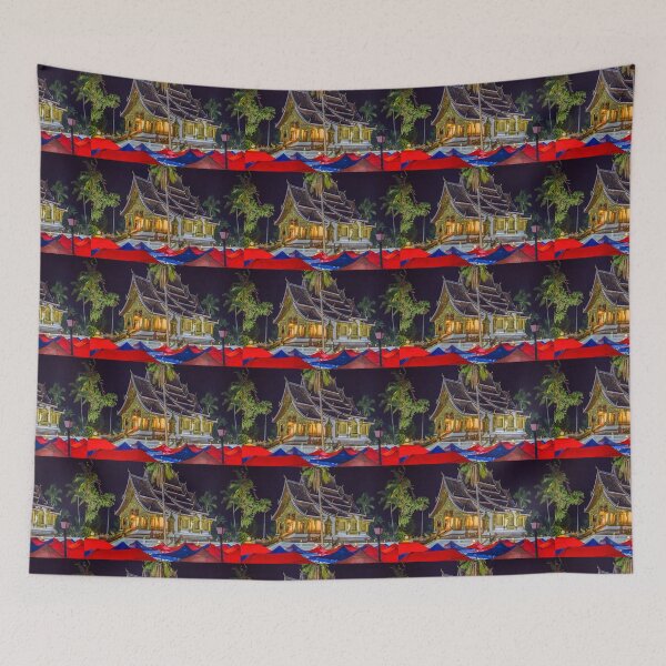 Item preview, Laos. Luang Prabang. Temple. Night.  designed and sold by vadim19.