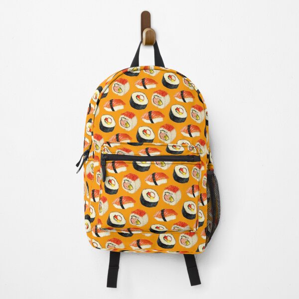 Sushi Pattern - Orange Backpack
