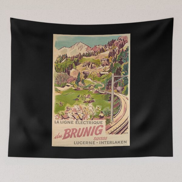 Item preview, Brunig Ligne vintage travel poster designed and sold by stickart-marek.