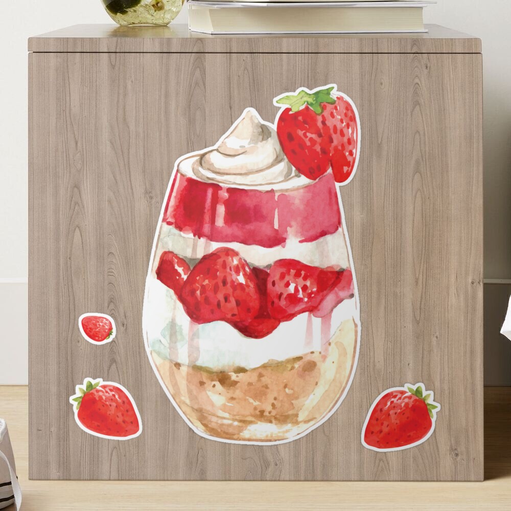 Fruit Parfait Set Sticker for Sale by Alicia Chee