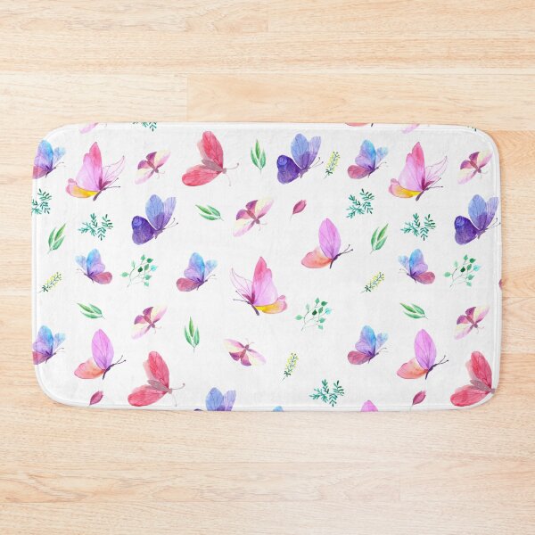 Item preview, beautiful watercolor butterflies pattern - white background designed and sold by Kinisis.
