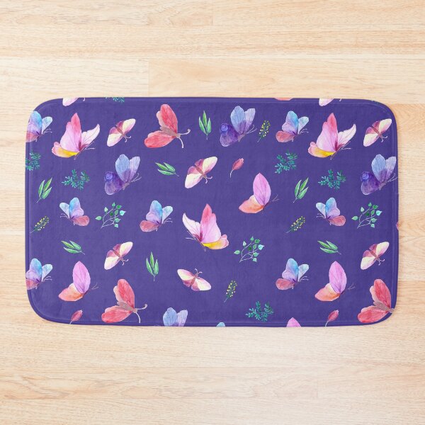 Item preview, beautiful watercolor butterflies pattern - purple background designed and sold by Kinisis.