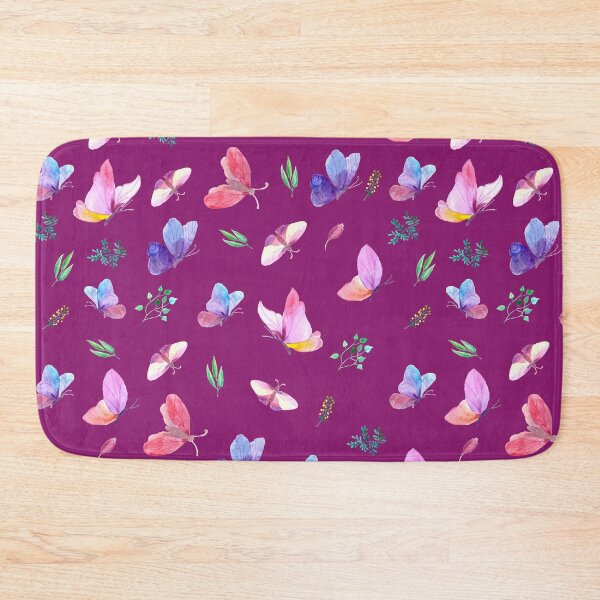 Item preview, beautiful watercolor butterflies pattern - red pink background designed and sold by Kinisis.