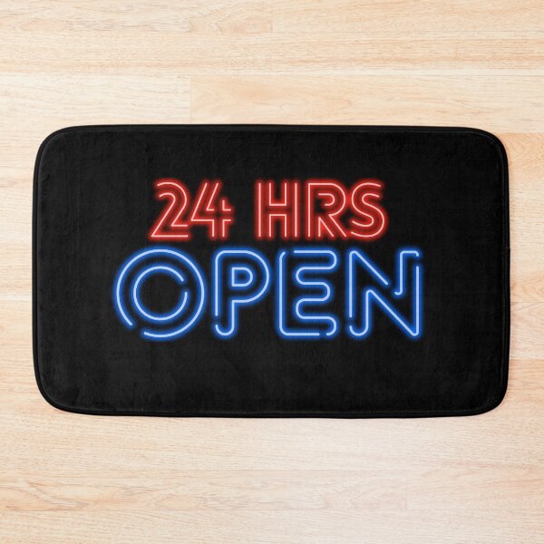 Item preview, Retro 24 Hours Open Neon Sign designed and sold by KarolinaPaz.