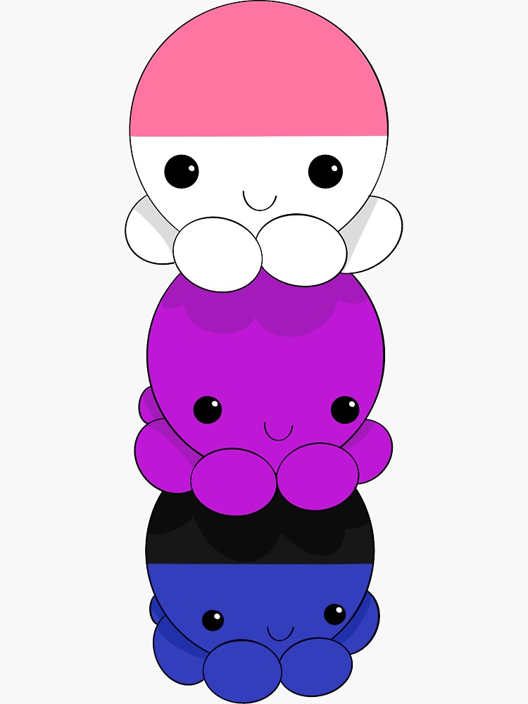 Gender Fluid Pride Based Stacked Octopus Sticker Sticker For Sale By Woaboart Redbubble 5284