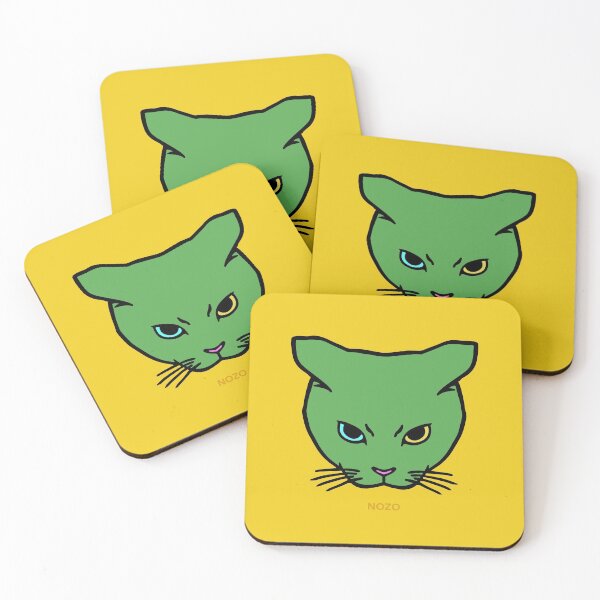 Item preview,  POP CAT - Attitude cat head - Green designed and sold by Nozomistudio.