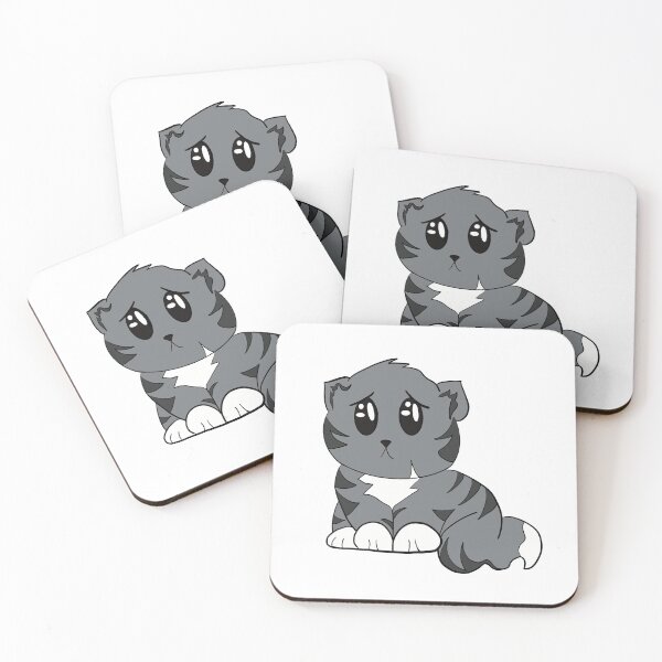 Item preview, Sad gray American shorthair cat designed and sold by jessieartsdaily.