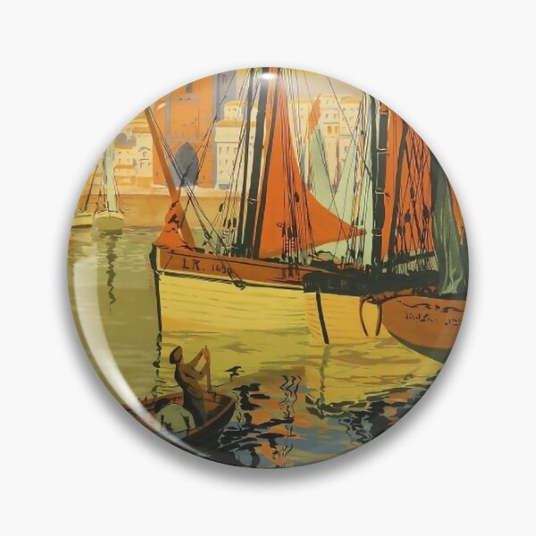 Item preview, ETAT Ports Plages Ocean vintage travel poster designed and sold by stickart-marek.
