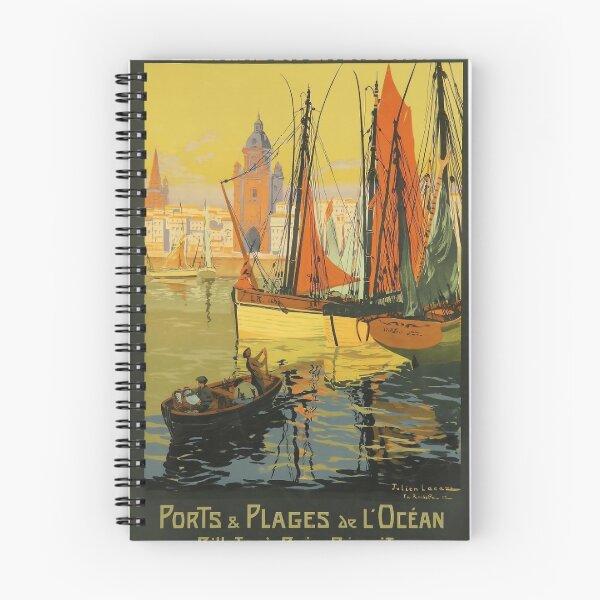 Item preview, ETAT Ports Plages Ocean vintage travel poster designed and sold by stickart-marek.