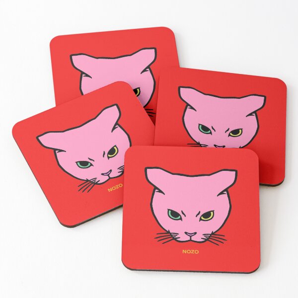 Item preview, POP CAT - Attitude cat head - Pink designed and sold by Nozomistudio.