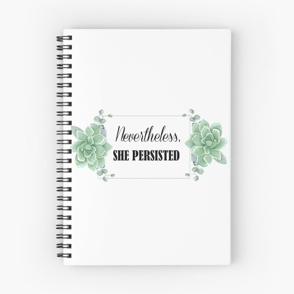 Item preview, SMALL MOTIVATIONAL QUOTE IN GREEN SUCCULENT - NEVERTHELESS SHE PERSISTED designed and sold by latiendadearyam.