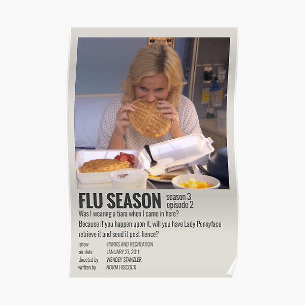Flu Season Leslie Knope Waffle Minimalist Poster Poster