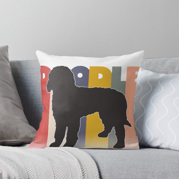 Item preview, Doodle silhouette - Doodle gift - Goldendoodle stickers, Labradoodle shirts -retro dog designed and sold by smooshfaceutd.